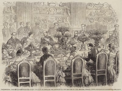 La table impériale au banquet donné par la ville de Paris à l
