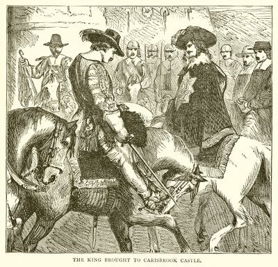 Le roi amené au château de Carisbrook - English School