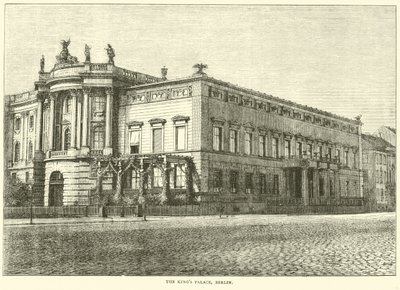 Le palais du roi, Berlin, mars 1871 - English School