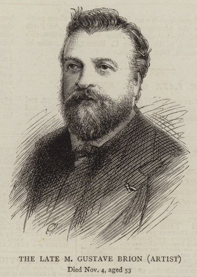 Le défunt M. Gustave Brion, artiste (gravure) - English School