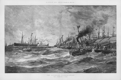 La jetée de Liverpool, Merseyside - English School
