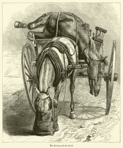 Les vivants et les morts (gravure) - English School