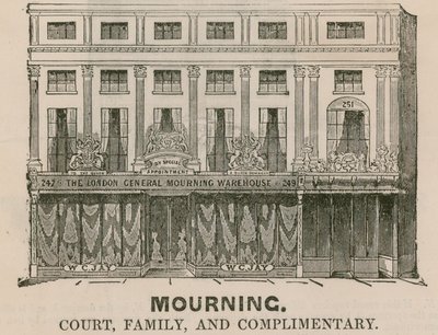 Le London General Mourning Warehouse, Regent Street, Londres - English School
