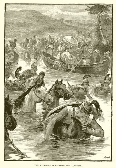 Les Macédoniens traversant le Jaxartes - English School