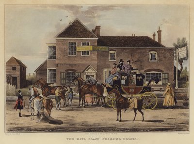 Le changement de chevaux de la malle-poste - English School