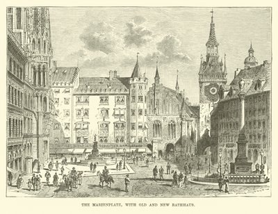 La Marienplatz, avec l