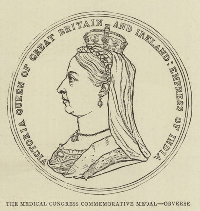 Médaille commémorative du Congrès médical, avers - English School