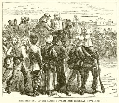 La rencontre de Sir James Outram et du général Havelock - English School