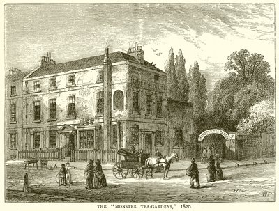 Les jardins de thé monstres. 1820 - English School