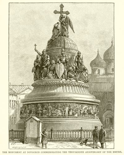 Le monument à Novgorod commémorant le millième anniversaire de l