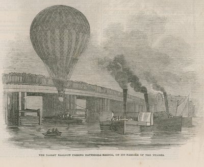 Le ballon Nassau passant le pont de Battersea - English School