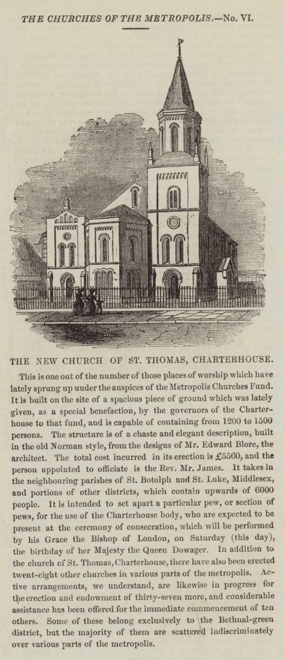 La Nouvelle Église de Saint Thomas, Charterhouse - English School