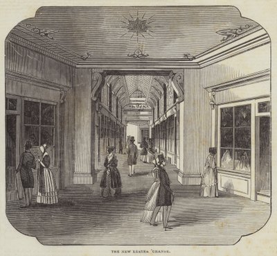 Le nouvel Exeter Exchange (gravure) - English School