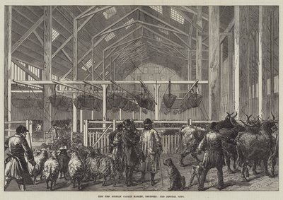 Le nouveau marché aux bestiaux étrangers, Deptford, le hangar central - English School
