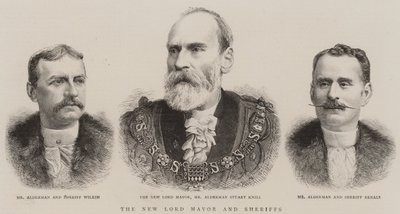 Le nouveau lord-maire et les shérifs (gravure) - English School
