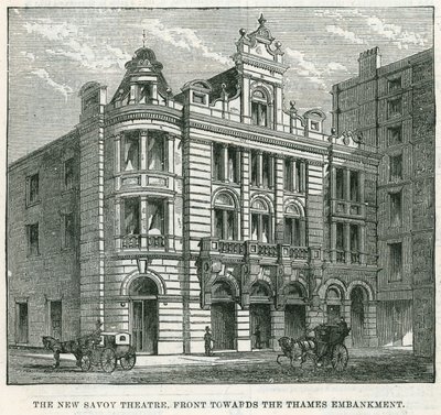 Le nouveau Savoy Theatre, façade vers l