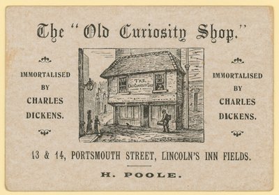 La Vieille Boutique de Curiosités, Portsmouth Street, Lincolns Inn Fields, Londres; Poole Marchand de Papier Usagé - English School