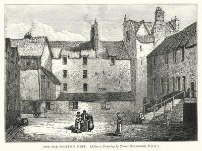 Ancienne Monnaie écossaise (gravure) - English School