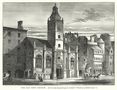 Ancienne église Tron (gravure) - English School