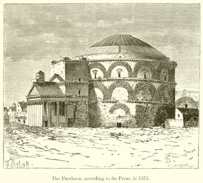 Le Panthéon, selon du Perac, en 1575 - English School