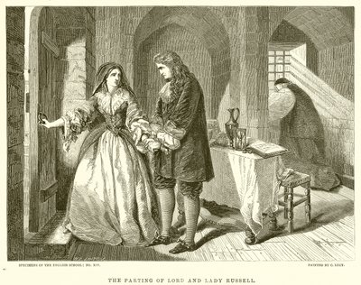 La séparation de Lord et Lady Russell - English School