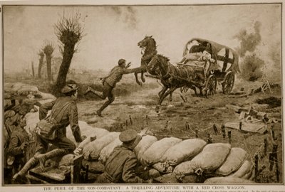 Le péril du non-combattant, une aventure palpitante avec un wagon de la Croix-Rouge, 1914-19 - English School