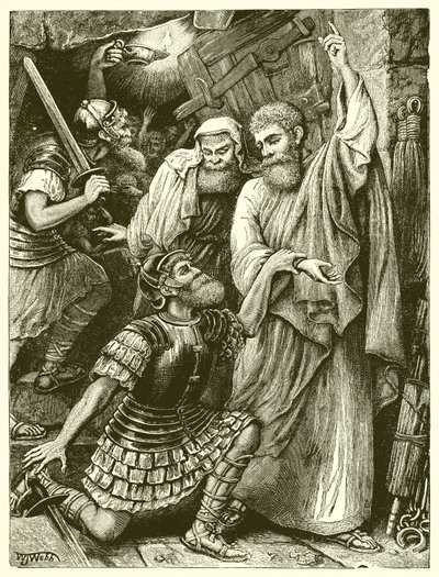 Le Geôlier Philippien devant Paul et Silas - English School