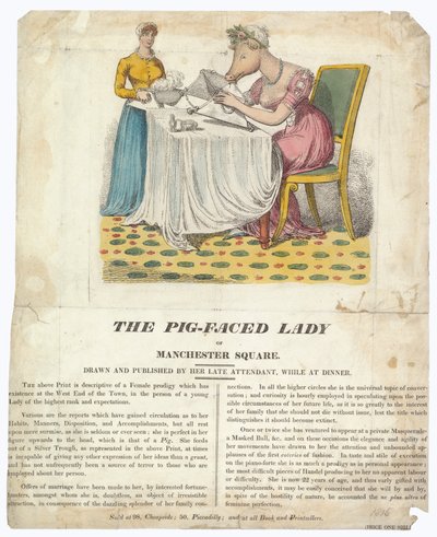 La Dame au visage de cochon de Manchester Square - English School