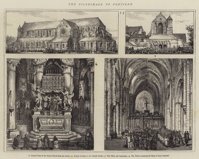 Le pèlerinage à Pontigny (gravure) - English School