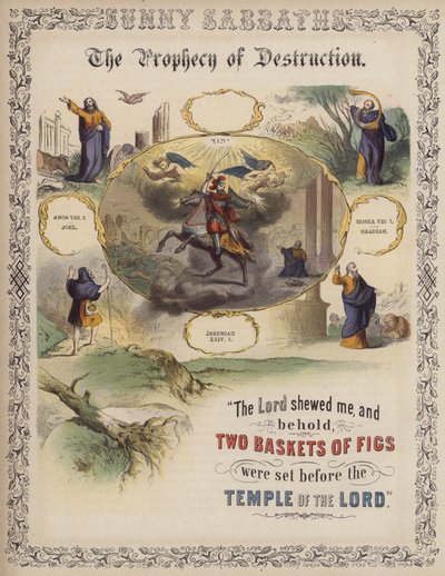 La Prophétie de la Destruction (gravure en couleur) - English School