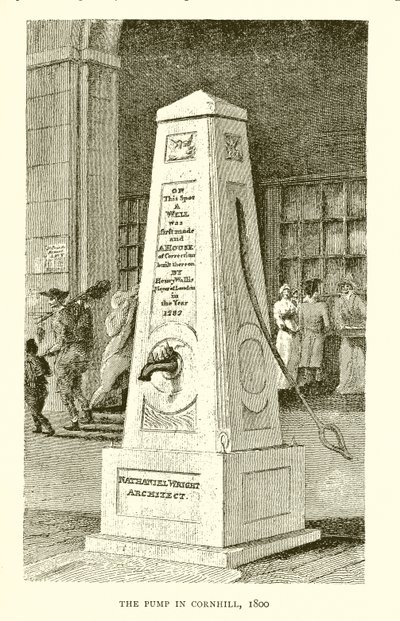 La pompe à Cornhill, 1800 - English School