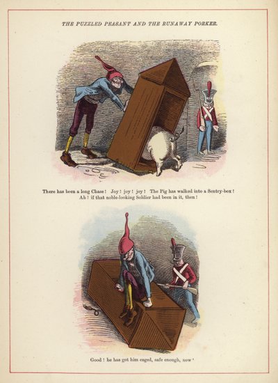 Le Paysan perplexe et le Porcelet fugitif - English School