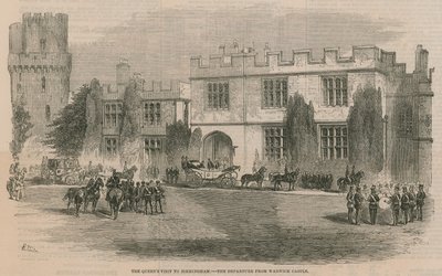 La visite de la Reine à Birmingham - le départ du château de Warwick - English School