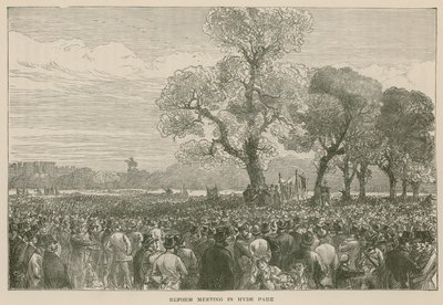 La manifestation pour la réforme à Hyde Park, 6 mai 1867 - English School
