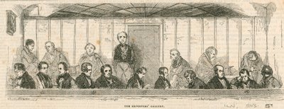 La galerie des reporters à la Chambre des communes, Westminster, Londres - English School