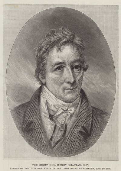 Le très honorable Henry Grattan, MP, chef du parti patriotique à la Chambre des communes irlandaise - English School