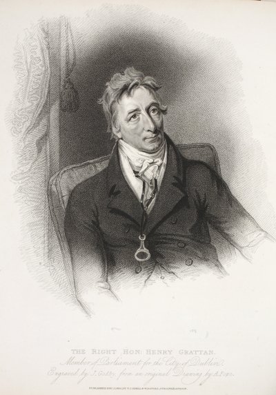 Le très honorable Henry Grattan, gravé par J. Godby d