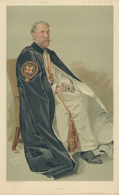 Le Très Révérend Edward Stuart Talbot, Winton, 11 octobre 1911, caricature de Vanity Fair - English School