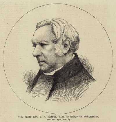 Le très révérend C R Sumner, ancien évêque de Winchester - English School