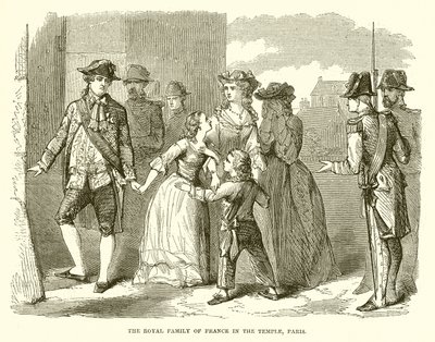 La famille royale de France au Temple, Paris - English School
