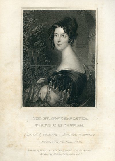 La très honorable Charlotte, comtesse de Verulam, 1830 - English School