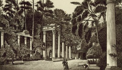 Les ruines, Virginia Water (lithographie) - English School