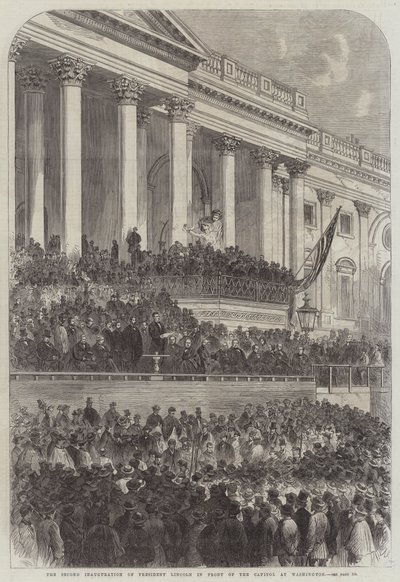 La deuxième inauguration du président Lincoln devant le Capitole à Washington - English School