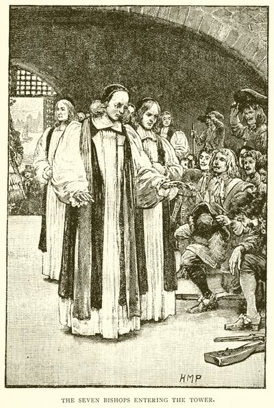 Les Sept Évêques entrant dans la Tour - English School