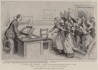 La Situation à Constantinople (lithographie) - English School