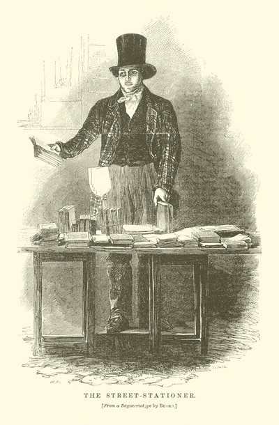 Le stationneur de rue (gravure) - English School