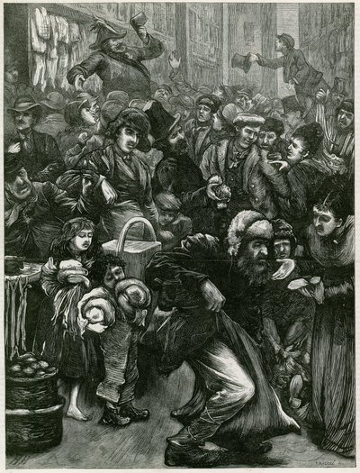 Les questions du commerce du dimanche - une esquisse à Petticoat Lane - English School