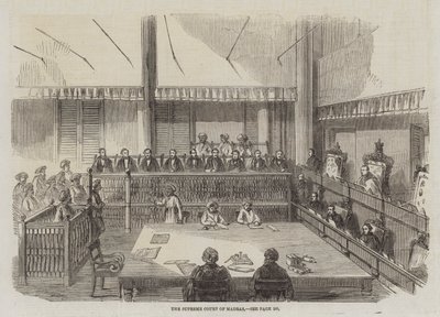 La Cour suprême de Madras (gravure) - English School