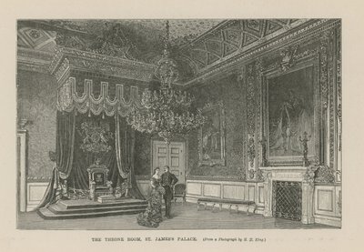 La salle du trône au palais de St James - English School