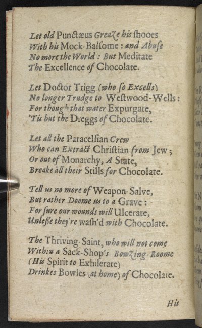 Le Traducteur, à chaque homme individuel...dans la louange due au chocolat divin, page A5v de 